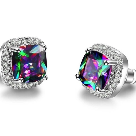 Rainbow Birthstone Earrings - Picture 3 of 4